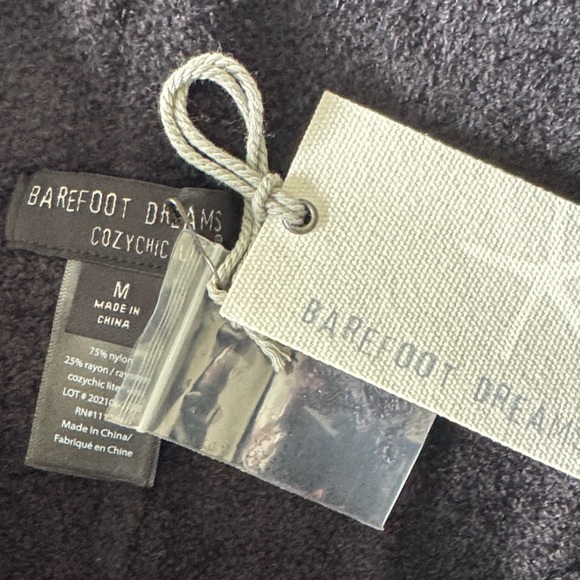 Barefoot Dreams Black CozyChic Lite Wide Leg Seamed Pants Medium 8/10 NWT - Picture 7 of 7